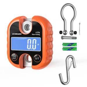 lot 10233 image: Hanging Scale Handheld 440lb200kg Crane Scale Luggage Scale,with ABS Plastic case and Big LCD Display, Portable Digital Mini Crane Scale Fishing Scale,for Gym,Hunting,Travelling