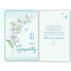 lot 10246 image: YIWANSIN Sympathy Card Gifts for Loss of Loved One, Sympathy Cards with Premium Envelope, Elegant Condolence Card Gift for Family or Friends
