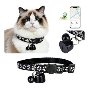 lot 10265 image: 2026 Compact Cat Collar Tracker Set � Ultra Lightweight 0.1oz Reduces Pet Burden, Adjustable 7�13 Inch for Cats, Only Compatible with iPhone Find My App, Not Support Android Phones