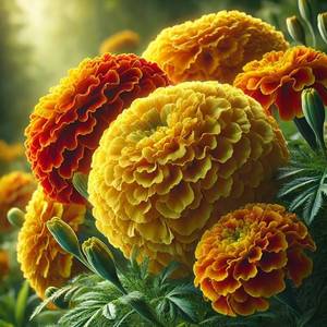 lot 10283 image: 22Day Seeds Seeds Marigolds Cool Mix  Annual Flowers