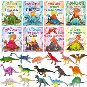 lot 10301 image: ricluck 32 Packs Valentines Day Gifts Cards for Kids with Dinosaurs Toys Valentine School Classroom Prizes Exchange Gifts Party Favors Supplies