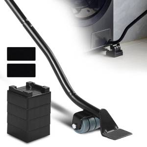 lot 11593 image: Furniture Lifter Tool Set � Heavy Duty Steel Lever and 3 Sliding Pads � Lifts up to 550 lbs � Ideal for Moving Sofas, Appliances and More (Used)