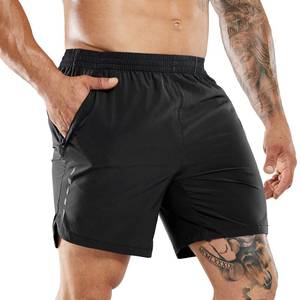 lot 12286 image: MIER Menfts 7 inch Athletic Shorts Lightweight Workout Gym Sports Shorts with Pockets, Black, L