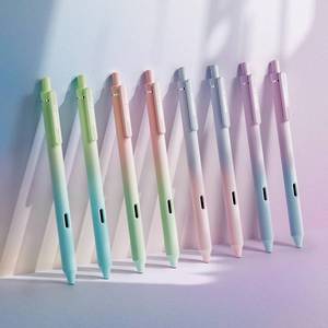 lot 12287 image: Writech Retractable Gel Ink Pens 8ct Black Ink 0.5mm Fine Point Tip Pen Comfort Grip Smooth Writing with Aesthetic Gradient Color Barrel for Journaling Note Taking Sketching No Bleed and Smear