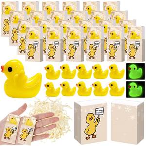 lot 12303 image: Yookeer 30 Sets Back to School Gifts Funny Resin Mini Finger Duck Glow in The Dark Resin Duck with Your Present Is Inside Box, Office Gifts for Coworker Adult Friend Women Men Employee