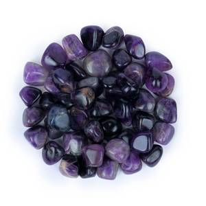 lot 12331 image: 12lb Amethyst Tumbled Stones Bulk Stones - Large 25-30mm Natural Raw Stones Crystal for Tumbling, Cabbing, Fountain Rocks, Decoration, Polishing, Wire Wrapping, Wicca and Reiki Crystal Healing