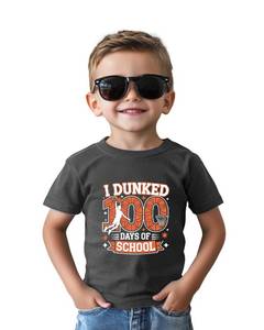 lot 12334 image: Habudda Toddler 100 Days of School Shirt Kids for Boys Girls 100th Day of School Costume T-Shirt Graphic Short Sleeve Tops Tee 2T-8Y