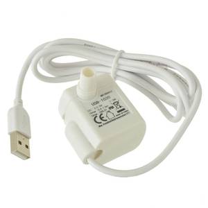 lot 14158 image: JAMHER Cat Water Fountain Pump Mini fish tank pump Crafts Plant Micro Water Pump Pet Water Fountain Pump Replacement Pump USB-1020 3.5-9V,White