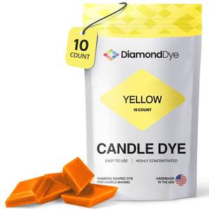 lot 14178 image: Yellow Candle Dye - Made in The USA - Safe and Easy to Use - Premium Candle Making Supplies - Perfect for DIY Candle Making Kits - Designed for Candle Wax - 10 Dye Chips