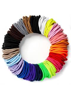 lot 14183 image: 203 Pieces Hair Ties No Damage, 4MM Elastic Hair Ties, Medium Size Ponytail Holders for Women and Girls, Multicolor (20 Colors)