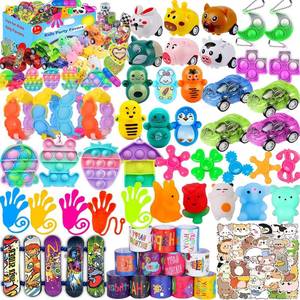 lot 14186 image: 117 Pcs Party Favors for Kids 4-8, Birthday Gift Toys, Pop Fidget Toys, Treasure Box Toys, Carnival Prizes, School Classroom Rewards, Pinata Stuffers, Goodie Bags Filler for Boys Girls 8-12