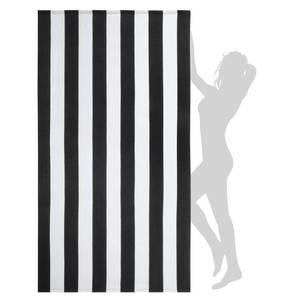 lot 14202 image: WILFA Extra Large Beach Towel - Oversized Mircofiber Beach Towel 40ftft x 70ftft, XL Striped Lightweight Pool Towel, Big Cabana Swim Travel Towel for Adults Mens Women,Black