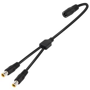 lot 14234 image: GINTOOYUN DC7909 Y Splitter Adapter Cable 14AWG DC 8mm 1 Female to 2 Male Power Cord for Portable Power Station, Solar Panel, Solar Power Bank,etc(60CM 2FT) Black