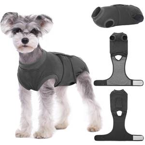 lot 14248 image: Kuoser Dog Surgery Suit Female Spay, Dog Recovery Suit Male Neuter, Pet Clothes Onesie for Surgery Anti Licking Abdominal Wounds Puppy Surgical Recovery Bodysuit Shirt, Substitute E-Collar and Cone