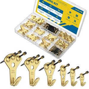 lot 14256 image: Uniclife 152 Pcs Picture Hanging Kit, 10 lb, 20 lb, 30 lb, 50 lb, 75 lb, 100 lb Heavy Duty Picture Hangers for Drywall and Wood, Picture Hanging Hooks, Frame Hooks for Hanging Photos Mirrors Paintings