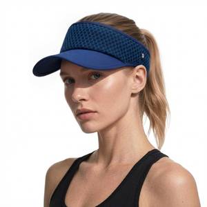 lot 14290 image: Sun Visors for Women Men Lightweight Adjustable Sun Hat Sunvisor for Golf Running Tennis Navy Blue