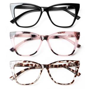 lot 14309 image: ZOECENT Oversized Reading Glasses for Women Stylish Cat Eye Glasses Blue Light Blocking Computer Readers with Spring Hinge (Mix Color, 1.50, x)