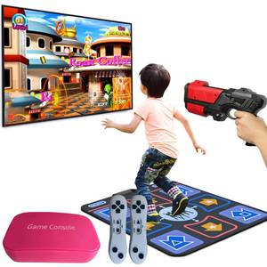 lot 19242 image: Damcoola Retro TV Game Console for Kids,Kids TV Games with Dance Mat,with 21 AR Gun Shooting Game, 200 Dance mat Songs,100 independently Developed Games, Plug and Play,Giftware for Boys and Girls