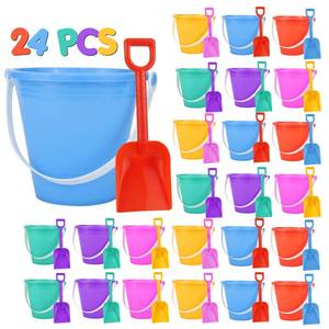 lot 19245 image: Holady 5ftft Inch Sand Beach Buckets Pail with Shovels,Water Bucket for Beach Fun Great Summer Party Accessory(24 Bucket24 Shovels)
