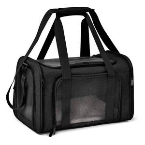 lot 19252 image: Henkelion Cat Carriers Dog Carrier Pet Carrier for Small  Medium Cats Dogs Puppies (Up To 15lbs), TSA Airline Approved Small Dog Carrier Soft Sided, Collapsible Waterproof Travel Puppy Carrier -Black