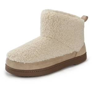 lot 19265 image: RockDove Women�s Cloudwrap Sherpa Fleece Bootie Slippers with Memory Foam and Non Slip Sole, Size 11 US Women, Beige