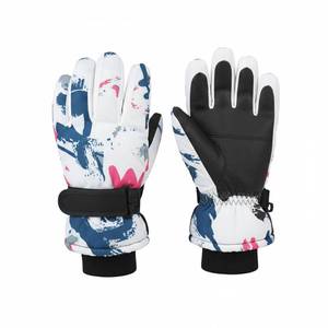 lot 20137 image: NociHah Kids-Waterproof-Ski-Snowboard-Gloves Abstract Print-Winter Warm Touchscreen-Gloves for Boys Girls for Outdoor-Sports Skiing