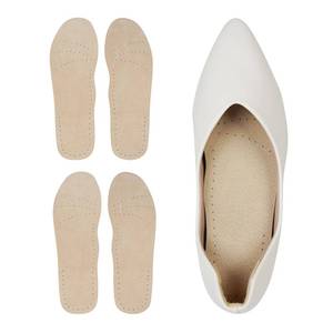 lot 20175 image: 2 Pairs Pigskin Sockless InsolesBarefoot Cushion PadsAbsorbs Sweat and Controls OdorWear Without SocksExtra Thin Dress Shoes Inserts Women for High Heels Flats Sneakers Large 10-12 Size