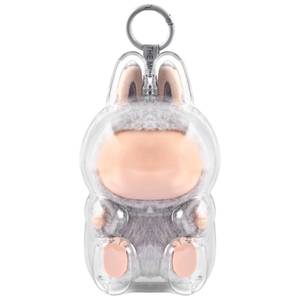 lot 20215 image: Protective Case for LABUBU Clear Figure Display Case for Sitting LABUBU Protectors with Silicone Keychain Hard Accessories Cover Box Portable Dustproof Mini Doll Storage Bag for Fans and Collectors