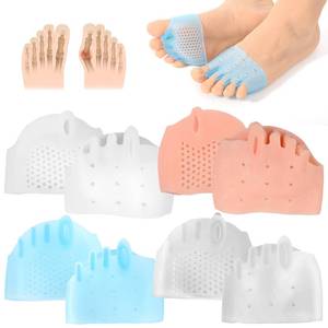 lot 20218 image: Zivyes 4 Pairs Silicone Toe Separators for Women and Men Toes Spreaders Correct Spacers for Big Toe Bunion Corrector Cushion (4 pairs transparent)