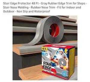 lot 9239 image: Gray Stair Edge Protector Strip 48ft