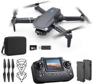 lot 14245 image: E88 Screen Foldable Drone with Controller and Carrying Case