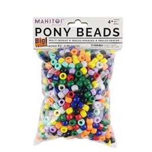 lot 20186 image: Mahitoi Kids Crafts Multi Opaque Pony Beads 1000pc 9mm