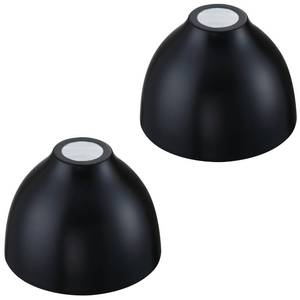 lot 1235 image: Industrial 6.5in Metal Drum Replacement Shades,1.6in Fitter Opening for Threaded Medium Base Socket,H5inD6.5in Black Finish 2 Pack