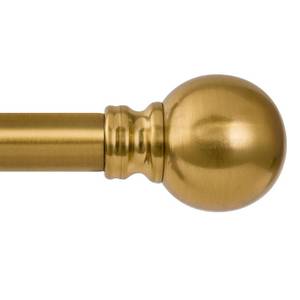 lot 1259 image: Modern Gold Curtain Rods for Windows 48 to 84 Inch 1in Diameter Adjustable Heavy Duty Brass Window Curtain Rod with Metal Finials for Living Room Bedroom Farmhouse Kitchen Outdoor