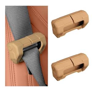 lot 2303 image: ZNDAW 2 PCS Car Seat Belt Buckle Covers, Anti-Scratch Silicone Safety Belt Clip Buckle Protector, Vehicle Interior Seatbelt Buckle Guard Protective Sleeve for Cars Vans Trucks (Brown)
