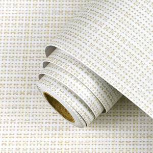 lot 2314 image: Beige Textured Peel and Stick Grasscloth Wallpaper Faux Linen Woven Contact Paper 15.7inx196in Faux Fabric Wallpaper Waterproof Self Adhesive Removable Vinyl Wall Paper for Wall Cabinets Furniture