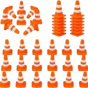lot 2354 image: ZKNDRHJO 3660120 Pack 1 Inch Orange Mini Traffic Cones.Perfect as Construction Party Favors,Durable Small Roadblock Markers for Training Scenarios and Sports Event Setups (36, Orange)