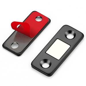 lot 2362 image: 12 Pack Ultra Thin Cabinet Door Magnets Stick on Cabinet Magnetic Catch Magnet to Keep Drawer Closed Cabient Magnetic Door Catches to Stay Closed Cabinet Latch Matte Black Magnetic Cabinet Closures