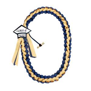 lot 2365 image: Omoomo Graduation Leis with Money Holder, Graduation Ribbon, Class of 2026 Graduation Cap Tag, High School College Graduation Decorations, Navy Blue and Gold