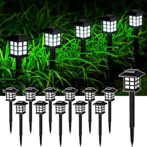 lot 3064 image: SOLPEX Solar Outdoor Lights, 12 Pack Path Lights, Walkway Light Outdoor, Garden Pathway Waterproof for Garden, Yard, Landscape and Driveway(Cold White)