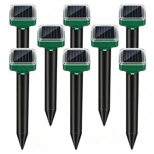 lot 3073 image: Mole Repellent Solar Powered Gopher Repellent Ultrasonic Vole Repellent Outdoor 8 Pack Waterproof Spikes Repellent Rat Deterrent Groundhog,Chipmunk,Snake,Sonic Mole Stakes for Garden,Yard