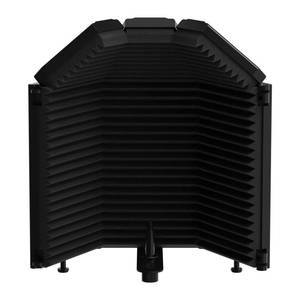 lot 3080 image: XTUGA Recording Microphone Isolation Shield, High Density Absorbent Foam 3 Panels to Filter Vocal,Top Enclosed Foldable Soundproof Cover for Condenser Studio Equipment MIS01