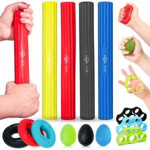 lot 3082 image: DICYWUDI Flex Therapy Bar and Grip Strength Trainers set, Physical Therapy and Resistance Bar for Golfers Elbow,Tendinitis,Wrist,Forearms Pain, Improve Grip Strength and Relieve Pain