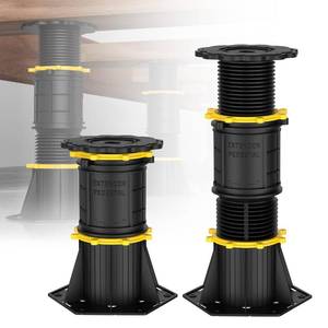 lot 3088 image: Wlrrcwdttc 2 Pcs Adjustable Height Bed Support Legs, 8.5-13 inch, Black Plastic, Bed FrameBed Center Slat Support, Reinforcement Parts