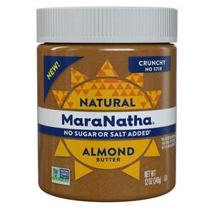 lot 4018 image: MaraNatha Natural No Sugar No Salt Crunchy Almond Butter  12 oz