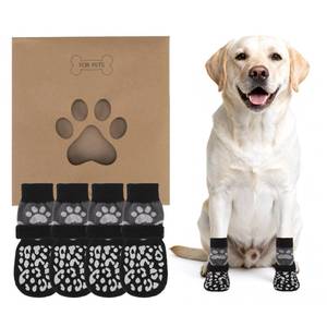 lot 4029 image: KOOLTAIL Dog Socks to Prevent Licking Paws for Hardwood Floors Anti Slip, Winter Warm Pet BootsandPaw Protector with Grippers, Double Sides Puppy Shoes Booties for Small Medium Large Senior Dogs