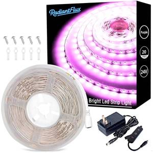 lot 4036 image: RadiantFlux Purple Christmas Light Strips,24V LED Strip Lights,360LEDs, Dimmable Strip Light Fixture,Suitable for Christmas Decorations