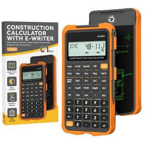 lot 4422 image: Construction Calculator with Writing Tablet Industrial and Scientific ROATEE Engineering Calculator for Contractor, Concrete Pocket Feet-inch-Fraction Calculators for Carpenter, Framer, Remodeler