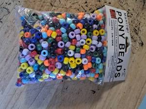 lot 4430 image: Multicolor Pony Beads 1000pc 9mm