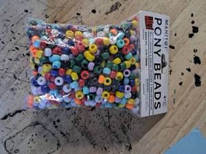 lot 4435 image: Mahitoi Pony Beads 1000pc Multi Opaque 9mm